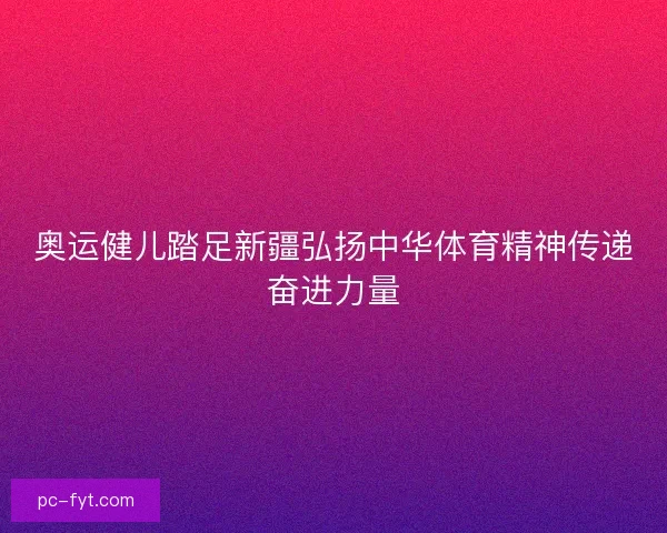 奥运健儿踏足新疆弘扬中华体育精神传递奋进力量